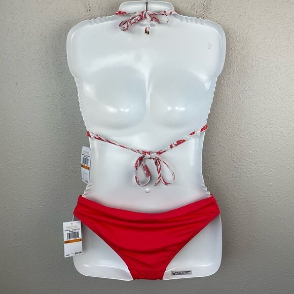 NWT MICHAEL Michael Kors Sea Coral Bikini Top and Matching Bottoms Size S - Picture 3 of 4